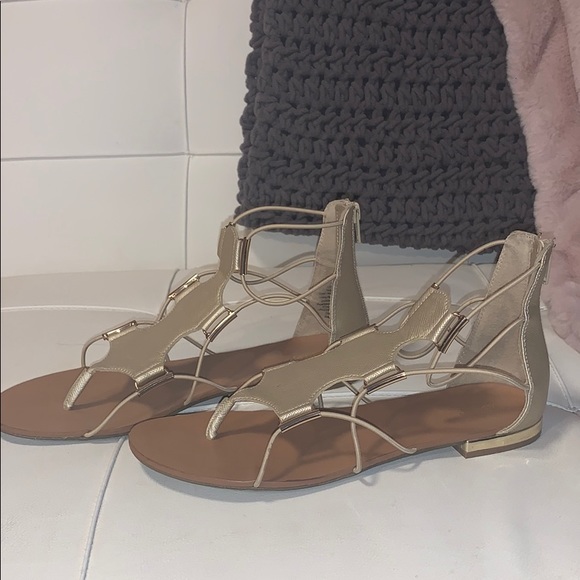 gold sandals - Picture 2 of 2